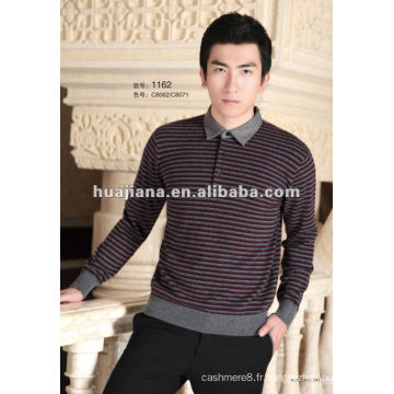 Pull classique en tricot cachemire pour hommes